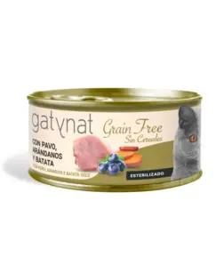 Gatynat Grain Free Pavo, Arándanos y Batata 85 gr