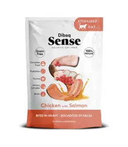 Dibaq Sense Bocaditos en salsa Pollo con Salmón 100 gr