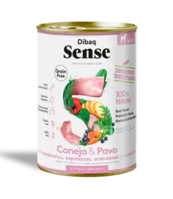 Dibaq Sense Sensitive Conejo y Pavo 380 gr