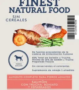 Salmón con Trucha, Boniato y Espárragos 12 kg