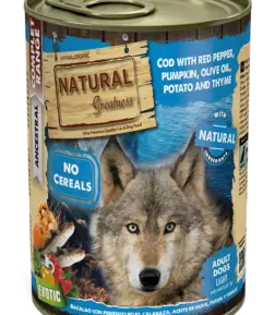 Bacalao con pimiento rojo, calabaza, aceite de oliva, patata y tomillo 390 g