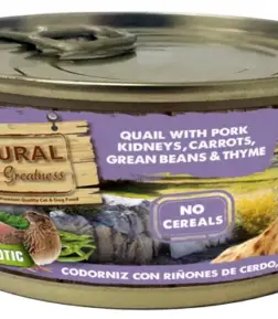 Codorniz con riñones de cerdo, zanahoria, judías y tomillo 170 g