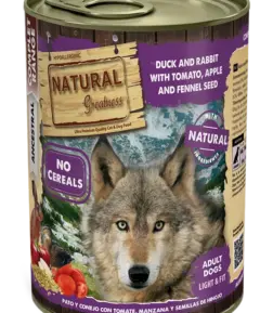 Pato y conejo con tomate, manzana y semillas de hinojo 400 g