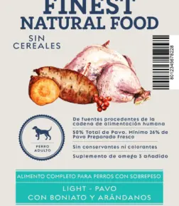 Light-Pavo con Boniato y Arándanos 6 kg